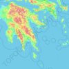 Topografische Karte Αττική, Höhe, Relief