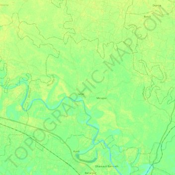 Topografische Karte Minapur, Höhe, Relief