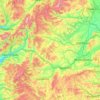 Topografische Karte VC47 Montgomeryshire, Höhe, Relief