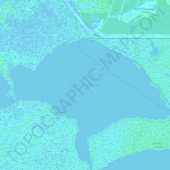Topografische Karte Lake Cataouatche, Höhe, Relief