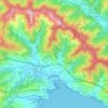 Topografische Karte Rapallo, Höhe, Relief
