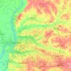 Topografische Karte Shelby County, Höhe, Relief
