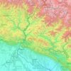 Topografische Karte Entwicklungsregion Fernwest, Höhe, Relief