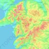 Topografische Karte Parc national de Snowdonia, Höhe, Relief