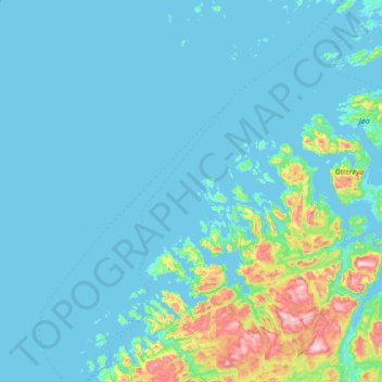 Topografische Karte Flatanger, Höhe, Relief