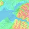 Topografische Karte Anchorage, Höhe, Relief