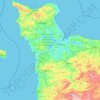 Topografische Karte Cotentin, Höhe, Relief
