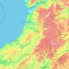 Topografische Karte Ceredigion, Höhe, Relief