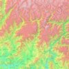 Topografische Karte Swat Distrikt, Höhe, Relief