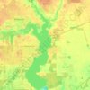 Topografische Karte Lake Houston, Höhe, Relief
