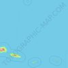 Topografische Karte Samoa américaines, Höhe, Relief