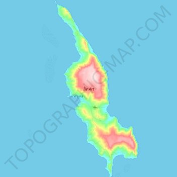 Topografische Karte Île Art, Höhe, Relief