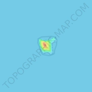 Topografische Karte Snake Island, Höhe, Relief