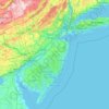 Topografische Karte Nueva Jersey, Höhe, Relief