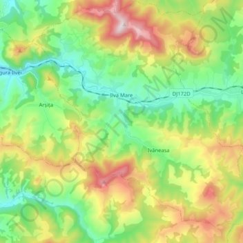 Topografische Karte Ilva Mare, Höhe, Relief