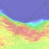 Topografische Karte Mazandaran Province, Höhe, Relief