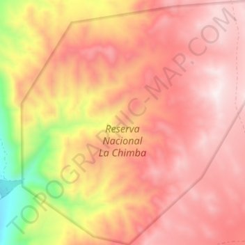 Topografische Karte Reserva Nacional La Chimba, Höhe, Relief
