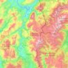 Topografische Karte Parku Natyror Korab-Koritnik, Höhe, Relief