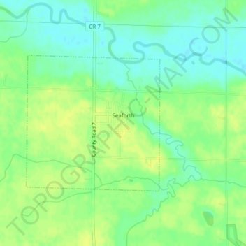 Topografische Karte Seaforth, Höhe, Relief