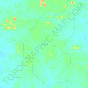 Topografische Karte Air Upas, Höhe, Relief