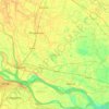 Topografische Karte Distrikt Vaishali, Höhe, Relief