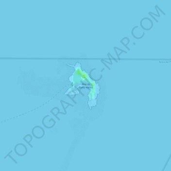 Topografische Karte Ilha de Santo Aleixo, Höhe, Relief