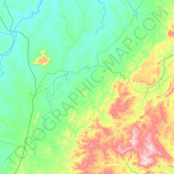 Topografische Karte Formoso, Höhe, Relief
