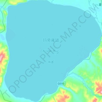 Topografische Karte Lake Manasarovar, Höhe, Relief