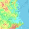Topografische Karte Phú Yên, Höhe, Relief