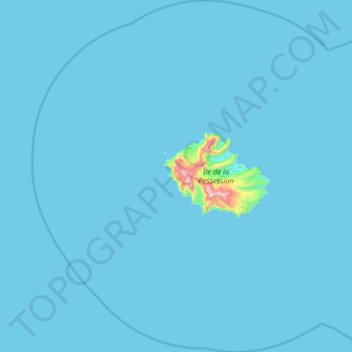 Topografische Karte Possession Island, Höhe, Relief