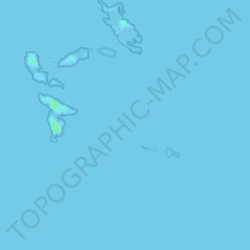 Topografische Karte Farne-Inseln, Höhe, Relief