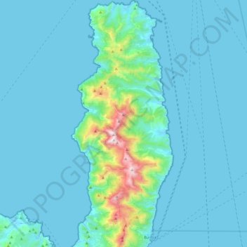 Topografische Karte Cap Corse, Höhe, Relief