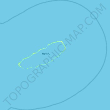 Topografische Karte Manihi, Höhe, Relief