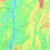 Topografische Karte Dutchess County, Höhe, Relief