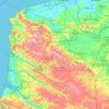 Topografische Karte Pas-de-Calais, Höhe, Relief