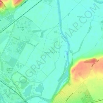 Topografische Karte Stoke Bardolph, Höhe, Relief