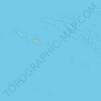 Topografische Karte Archipel des Tuamotu, Höhe, Relief