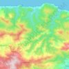 Topografische Karte Adekar Disctrict, Höhe, Relief