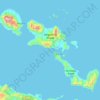 Topografische Karte D'Entrecasteaux Islands, Höhe, Relief