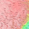Topografische Karte Ngawa Tibetan and Qiang Autonomous Prefecture, Höhe, Relief