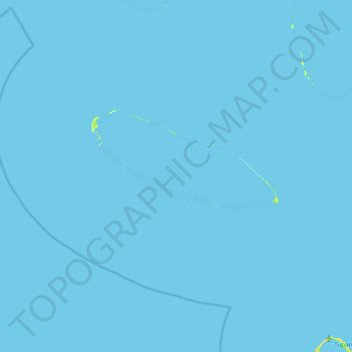 Topografische Karte Kaukura, Höhe, Relief
