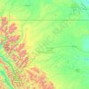 Topografische Karte Glacier County, Höhe, Relief