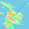 Topografische Karte Kalymnos, Höhe, Relief
