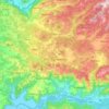 Topografische Karte Općina Grožnjan, Höhe, Relief