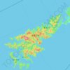 Topografische Karte Amami-Ōshima, Höhe, Relief