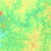 Topografische Karte Allatoona Lake, Höhe, Relief