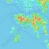 Topografische Karte Isla de Hong Kong, Höhe, Relief