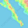 Topografische Karte Basse Californie Sud, Höhe, Relief