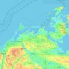 Topografische Karte Vorpommern-Rügen, Höhe, Relief