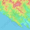 Topografische Karte La Spezia, Höhe, Relief